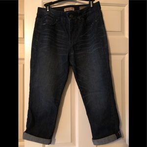 Size 8/29 vintage boho dark faded crop jean pant